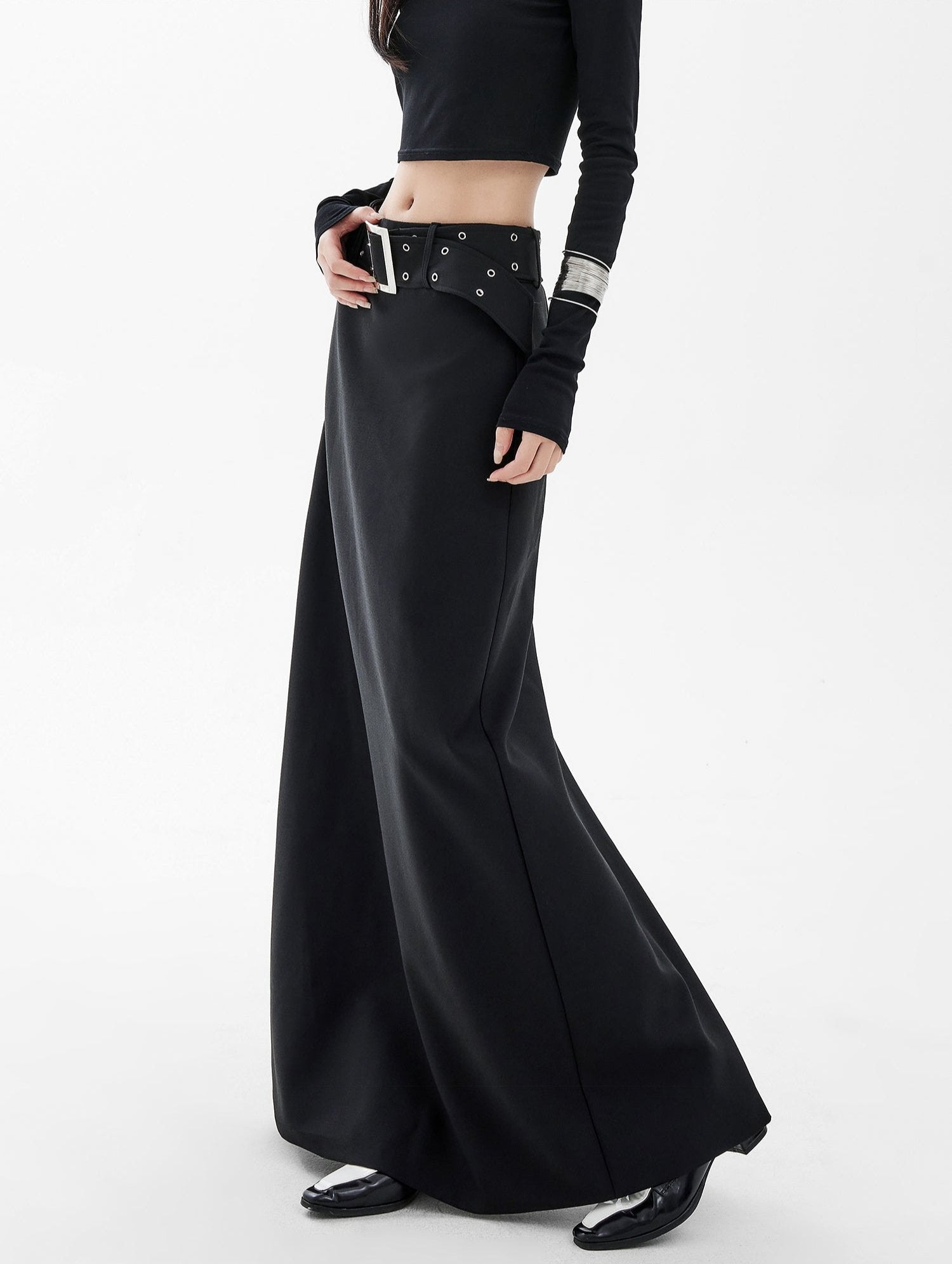 High-Waisted A-Line Skirt