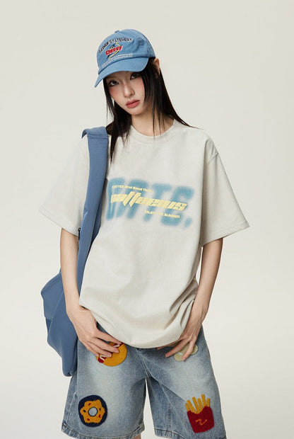 CATTEE Letter Puff Print Tee