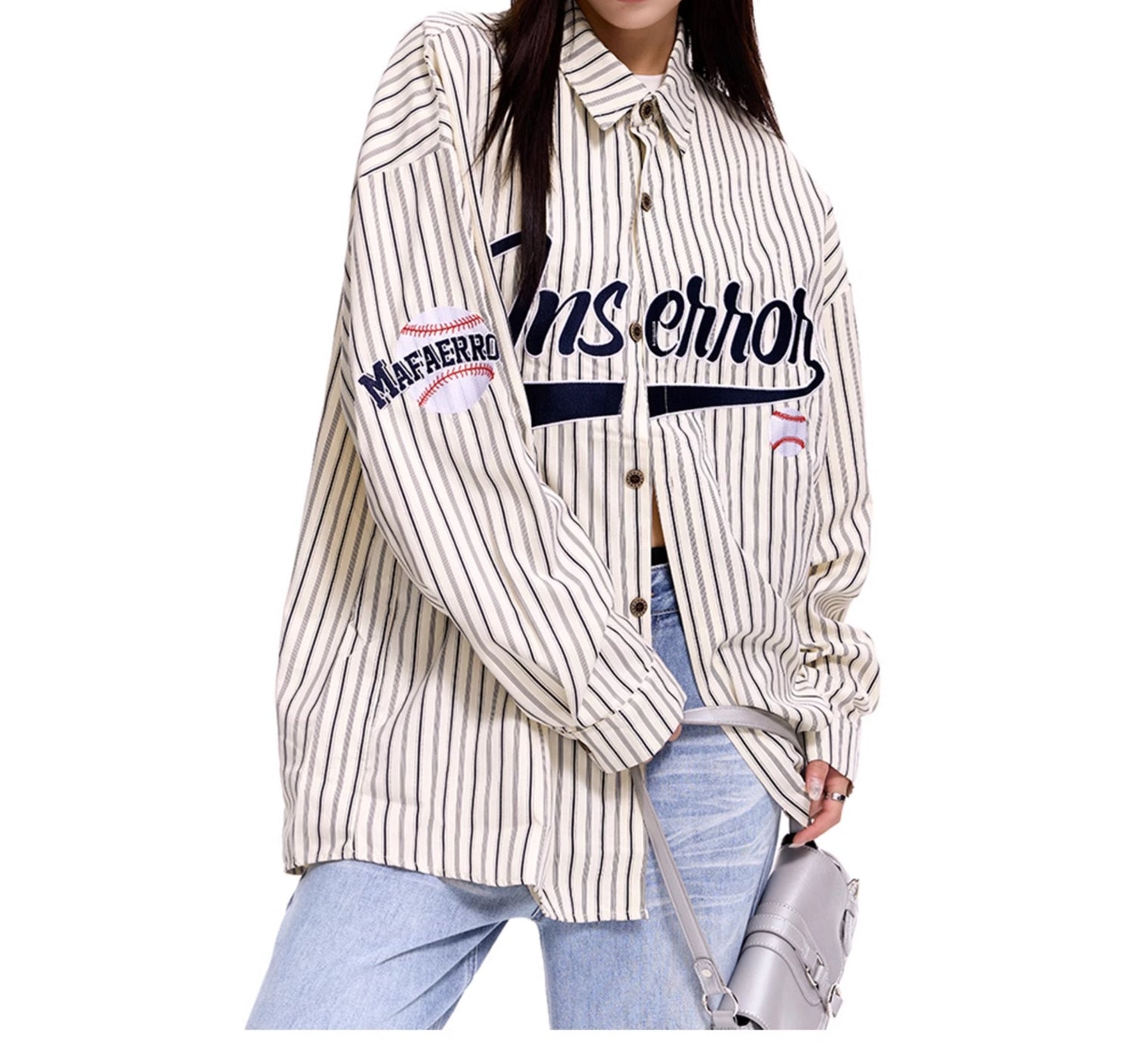 Retro Stripe Long Sleeve Baseball Shirt