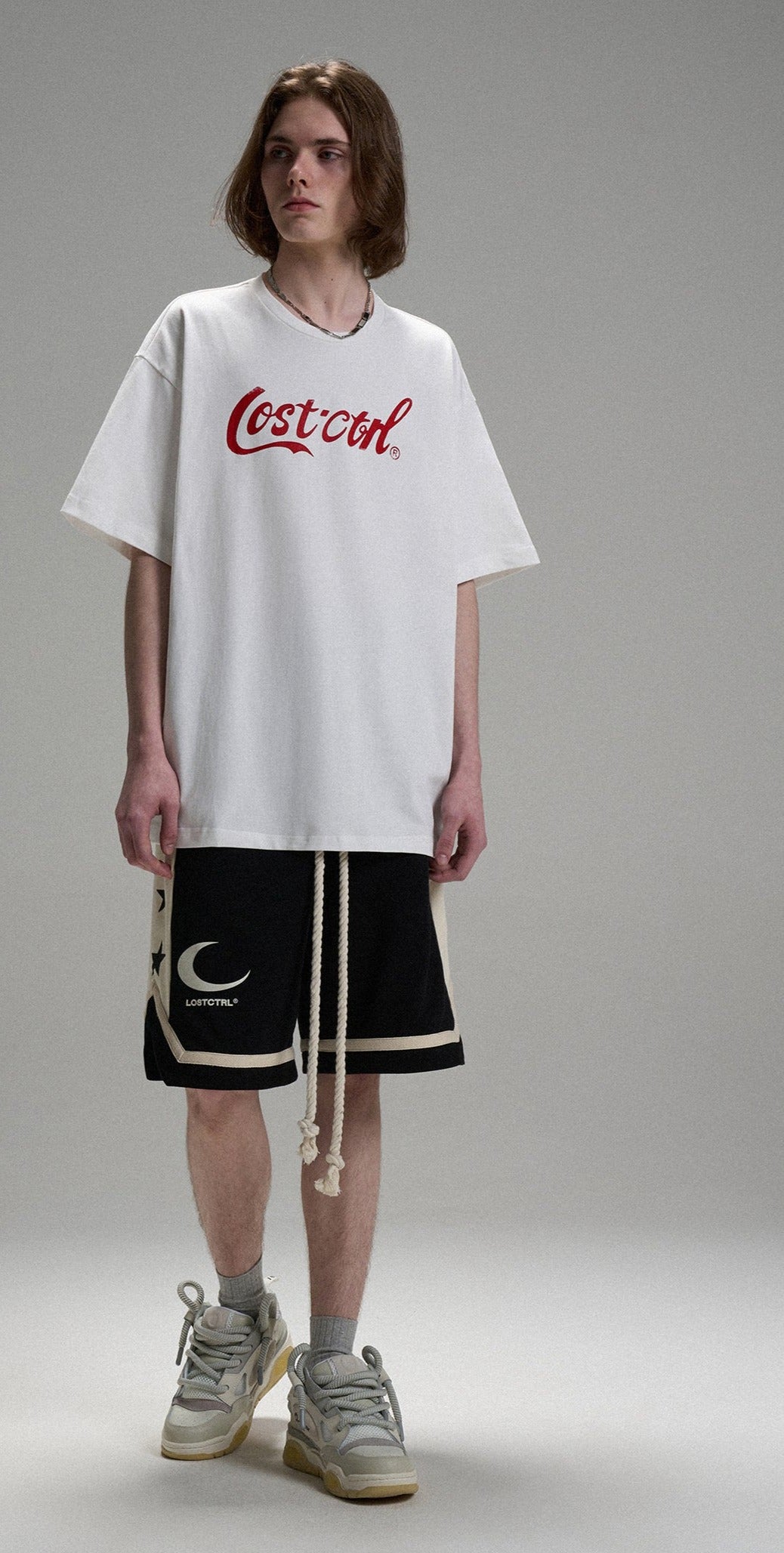 LOSTCTRL Cola LC Printing Vintage Distressed Tee