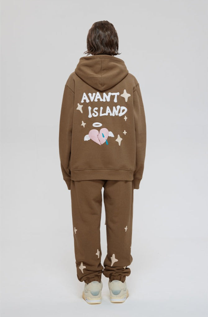 LOSTCTRL Avant Island Foam Logo Print Hoodie