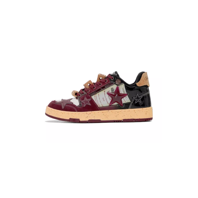 KAALIXTO Red Wine Star Sneakers