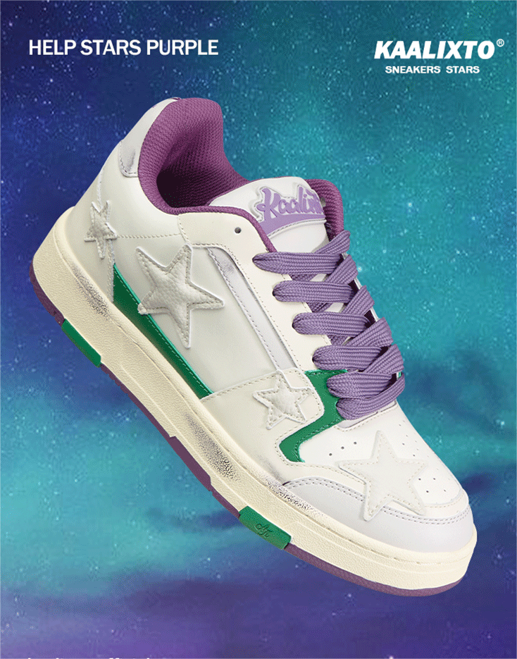 KAALIXTO Purple Star Sneakers