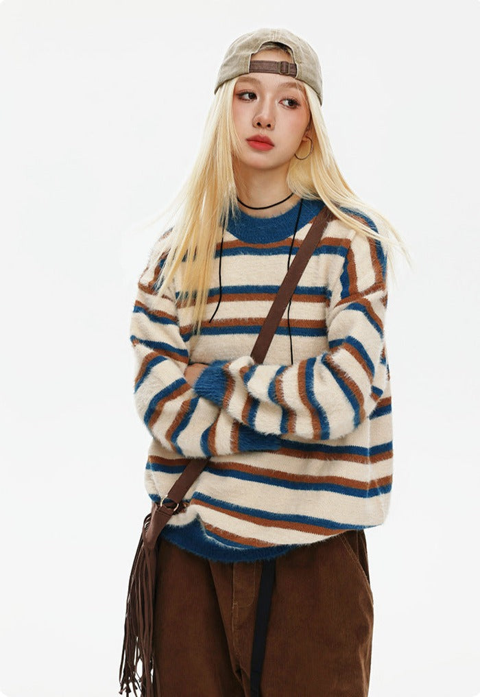 CATTEE Vintage Striped Sweater