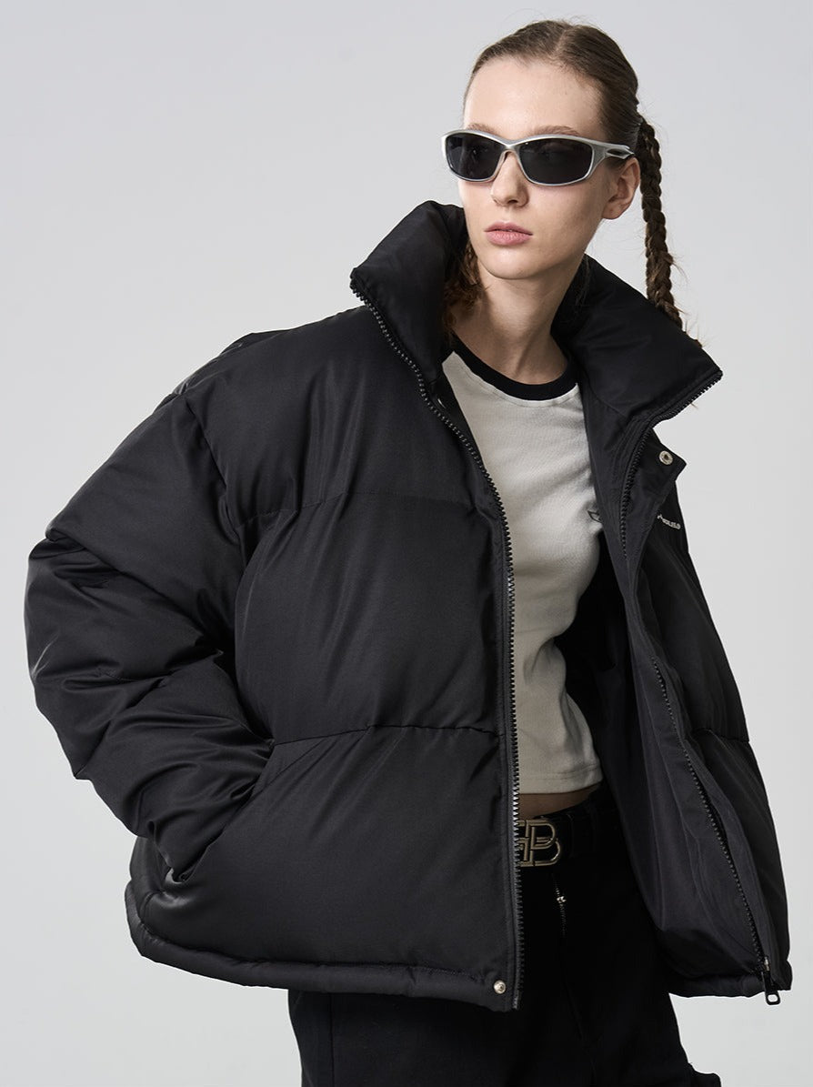 Harsh and Cruel Maillard Retro Stand Collar Thickened Puffer Jacket