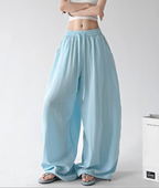 Linen-Blend Wide Leg Pants - CT66119