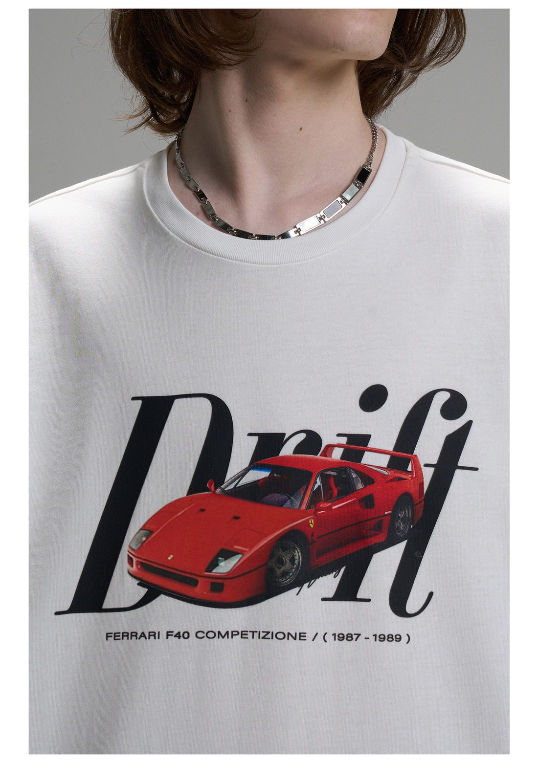 LOSTCTRL Ferrari F40 Logo Print Tee