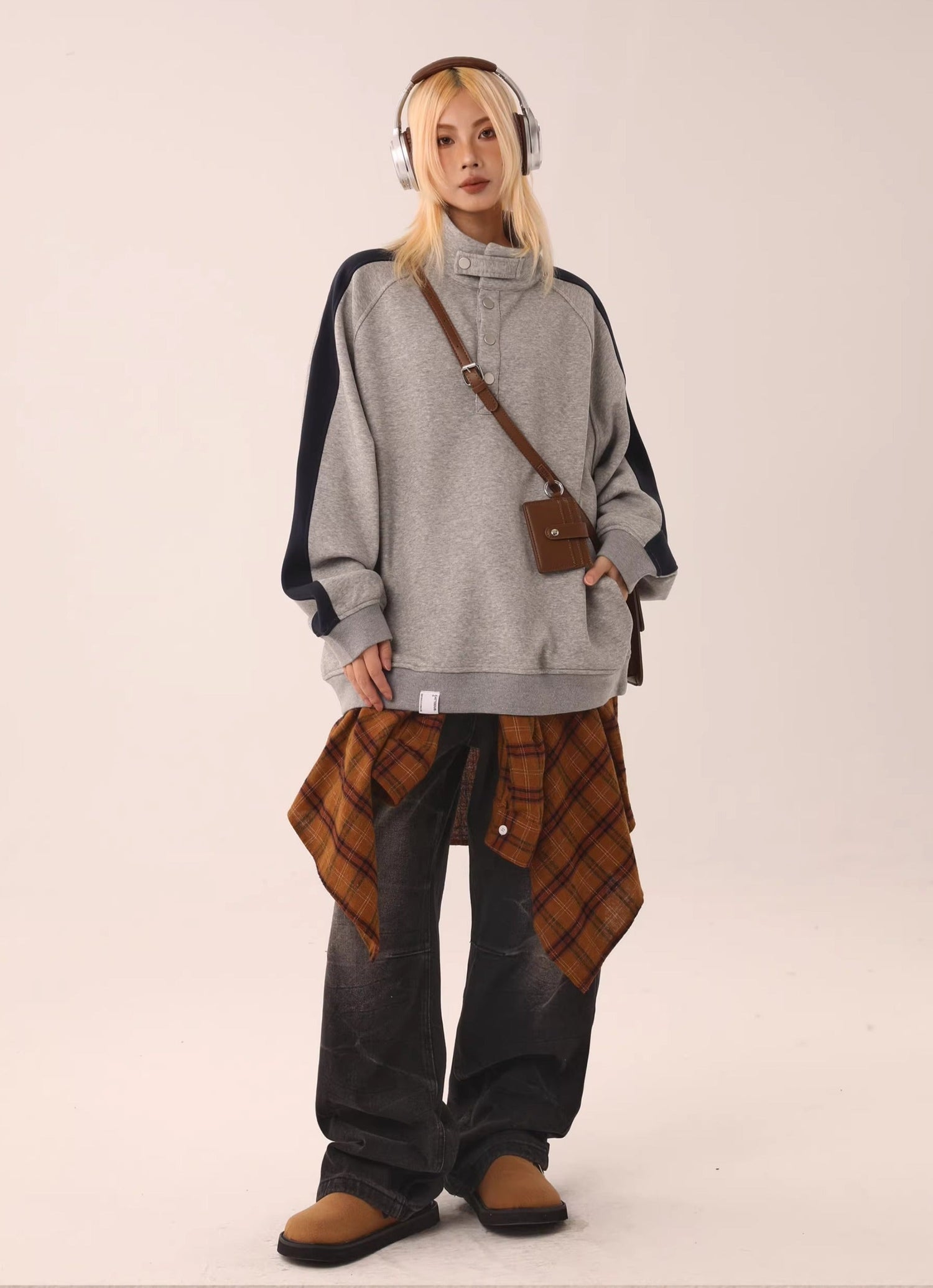 CATTEE Stand Collar Sweatshirt