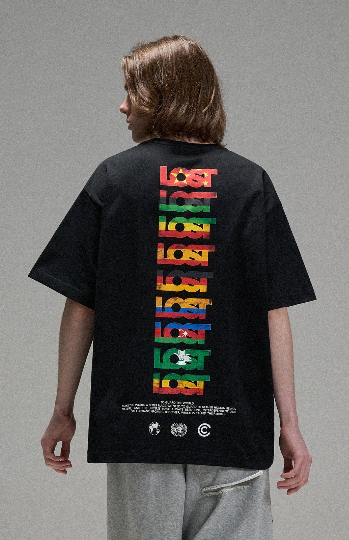 LOSTCTRL LOVE AND PEACE プリントTシャツ