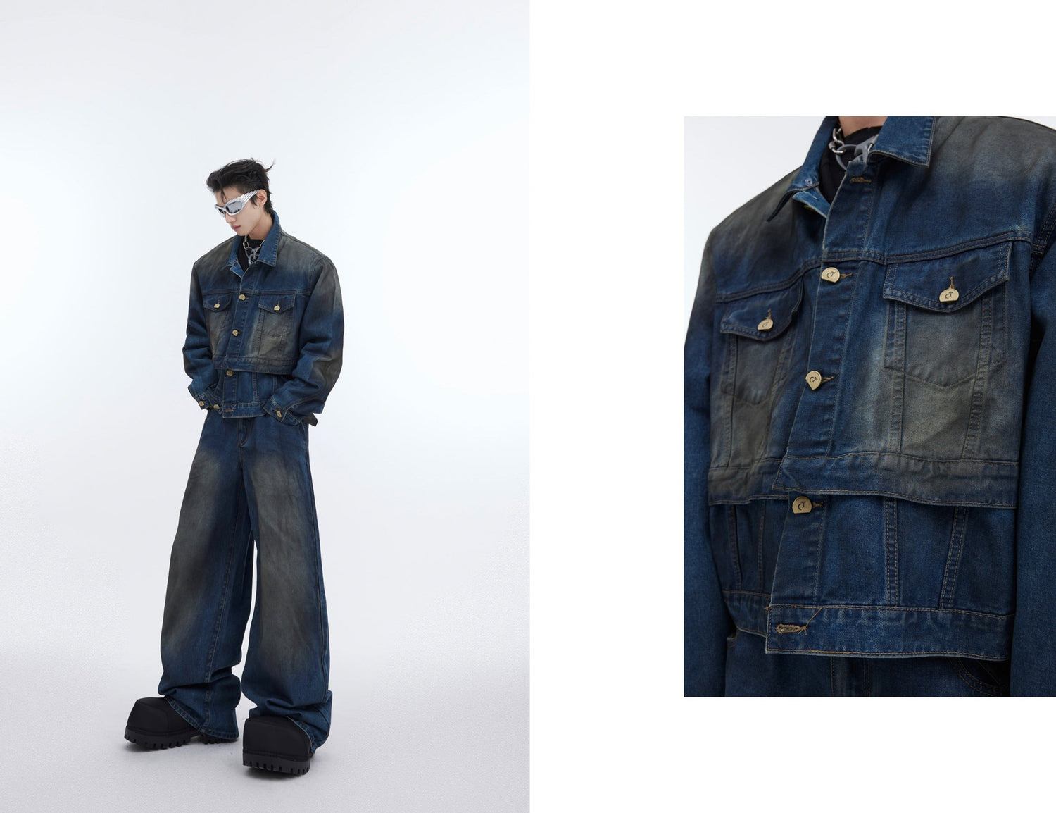 Deconstructed Double-Layer Denim