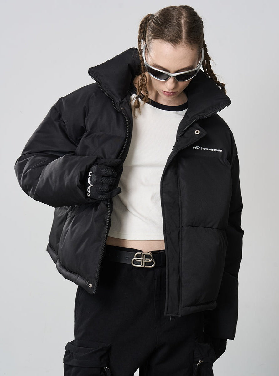 Harsh and Cruel Maillard Retro Stand Collar Thickened Puffer Jacket