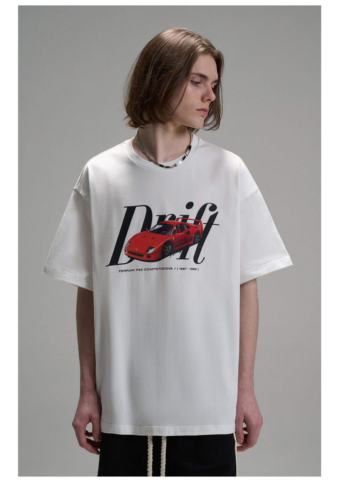 LOSTCTRL Ferrari F40 Logo Print Tee