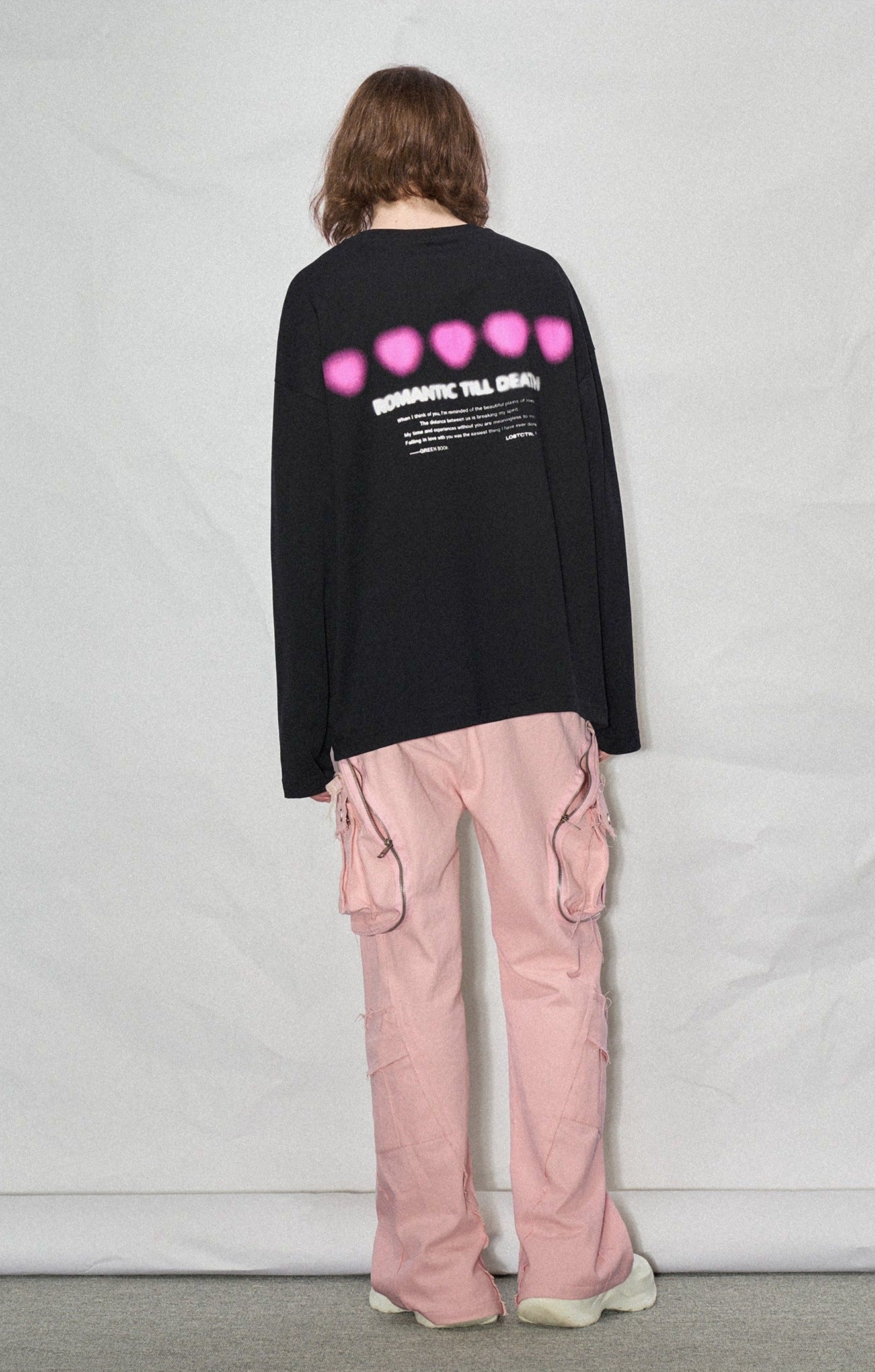 LOSTCTRL Heart Print Long Sleeve Tee