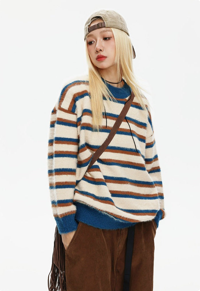 CATTEE Vintage Striped Sweater