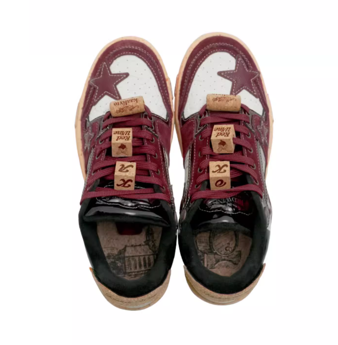 KAALIXTO Red Wine Star Sneakers