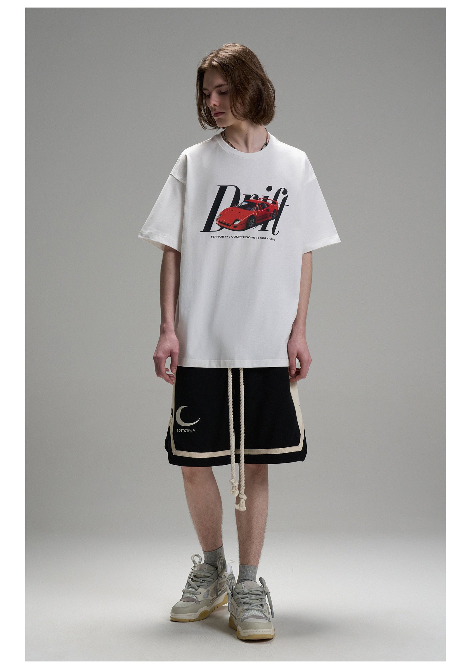 LOSTCTRL Ferrari F40 Logo Print Tee