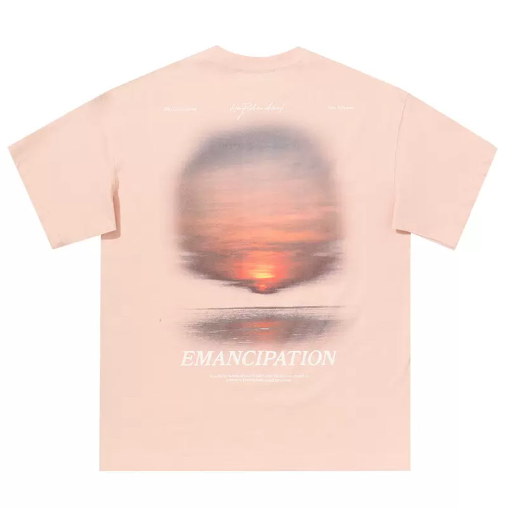 Sunset Print Handwritten Letter Tee