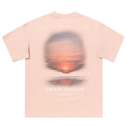 Sunset Print Handwritten Letter Tee