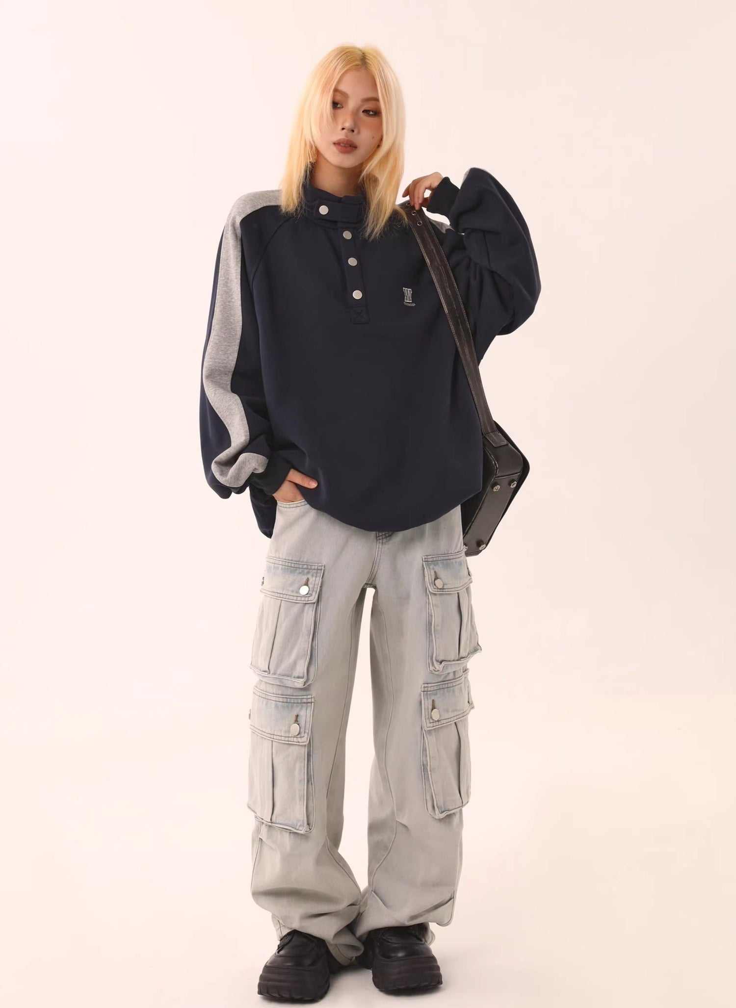 CATTEE Stand Collar Sweatshirt