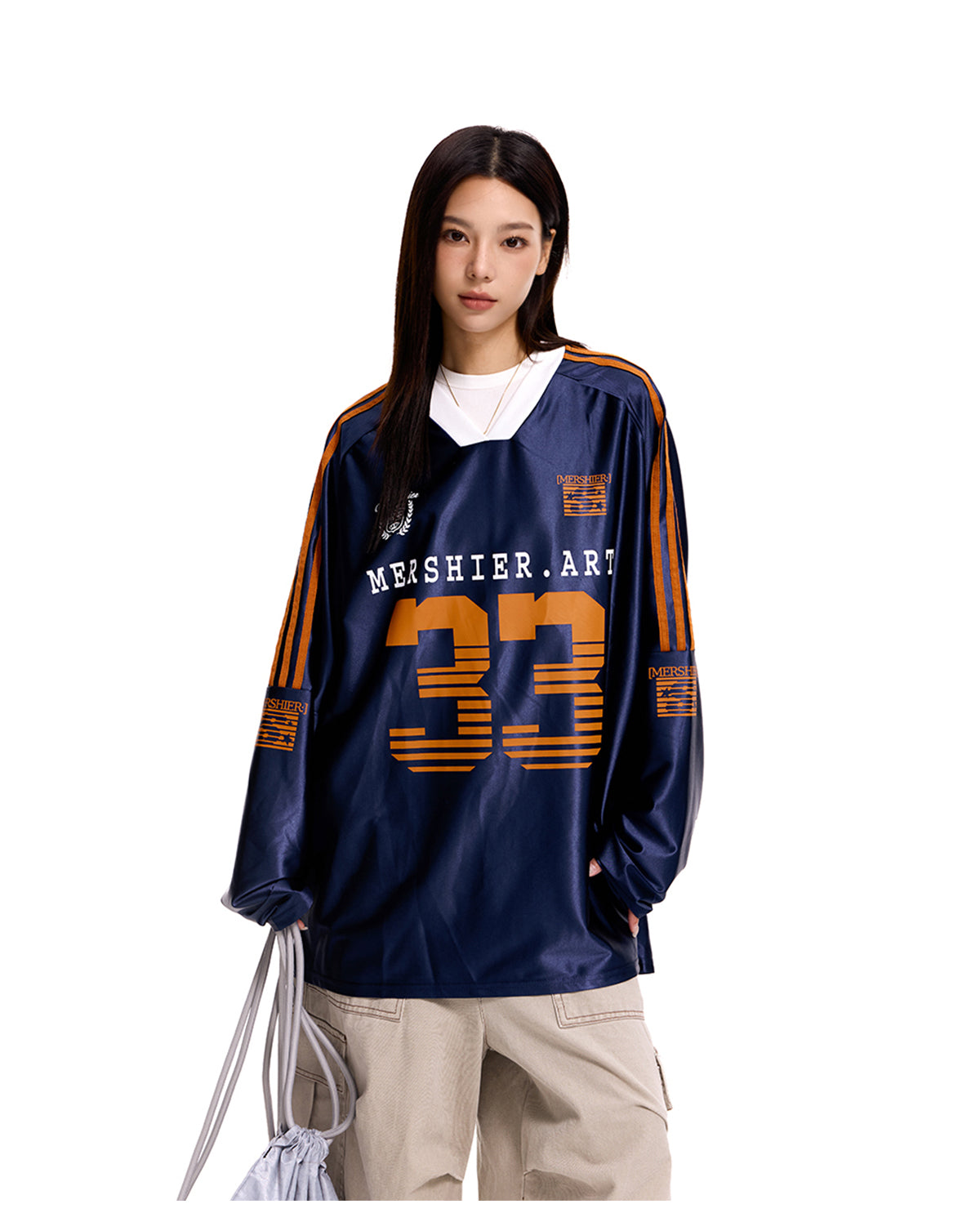 Retro Hockey Raglan Long Sleeve Jersey Tee