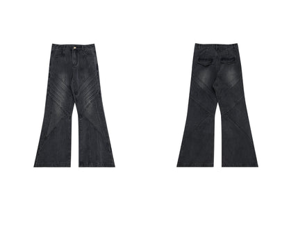 Deconstructed Pleated Denim