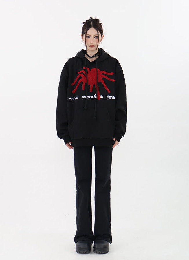 Spider Puff Print Hoodie