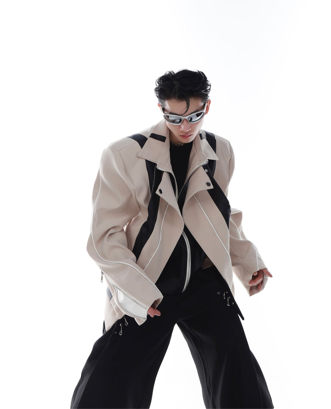 ArguE CulturE Deconstructed PU Patchwork Jacket