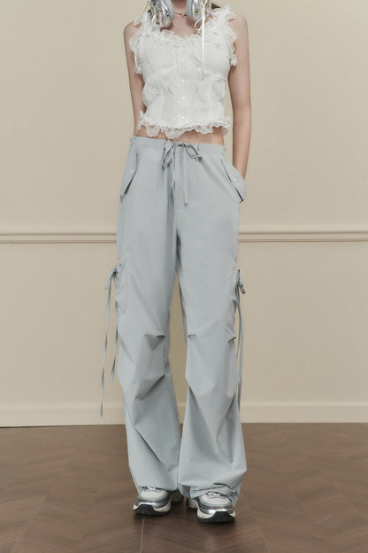 Butterfly Tie Pleated Quick-Dry Trousers