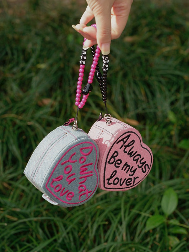 Vintage Denim Heart Cake Mini Jewelry Box