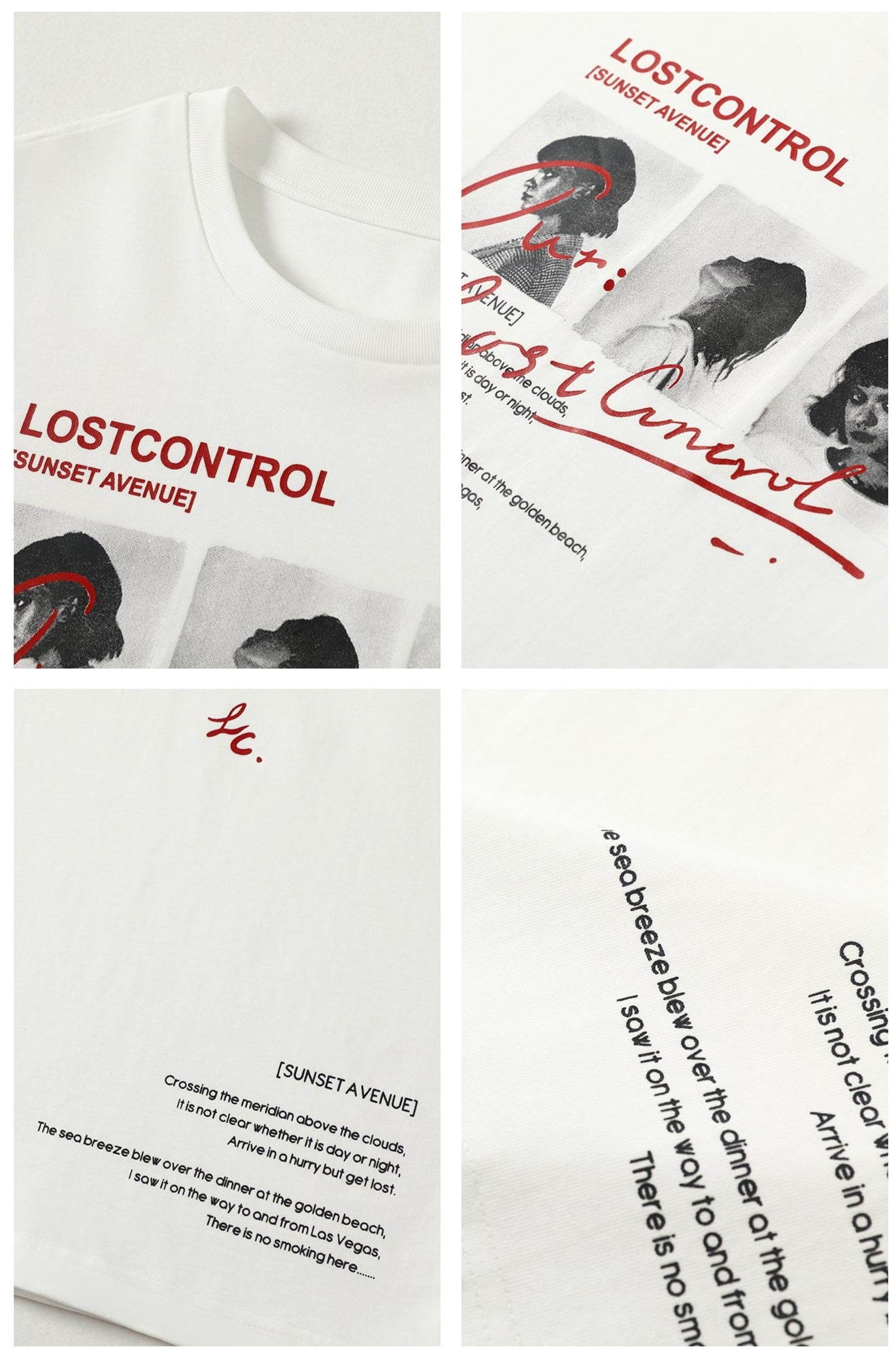 LOSTCTRL LOOK AT ME プリント ロングスリーブ Tシャツ