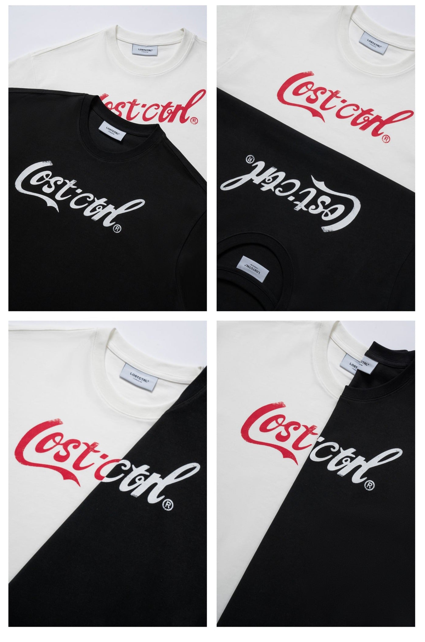 LOSTCTRL Cola LC Printing Vintage Distressed Tee