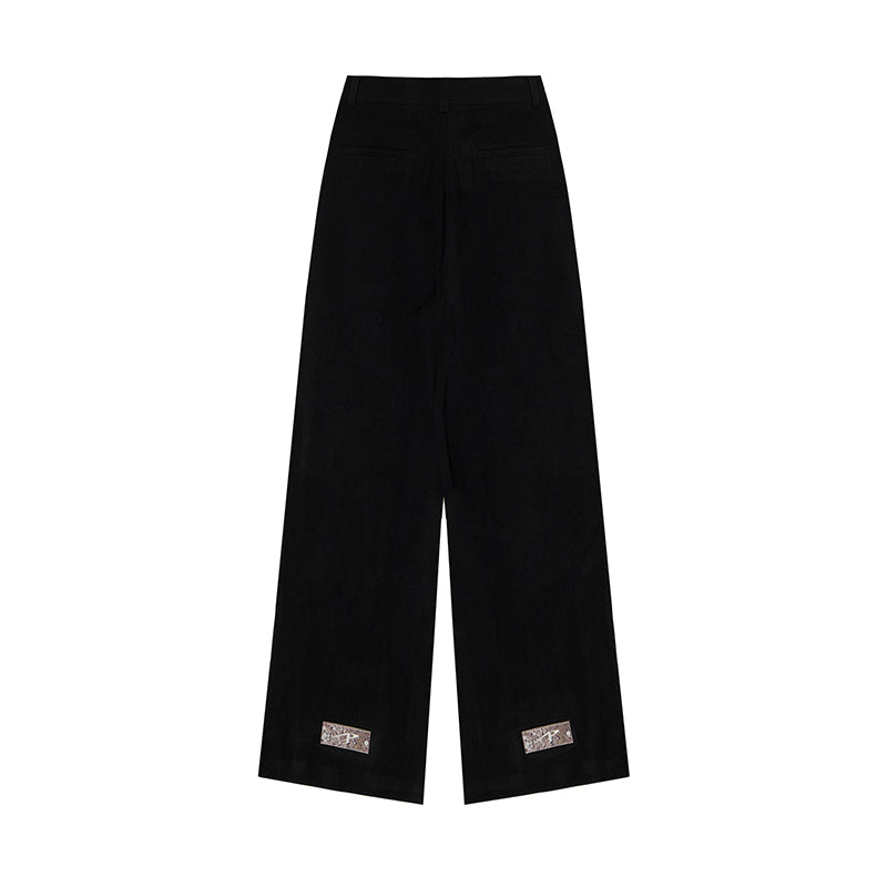 Fireworks Embroidered Straight-leg Pants