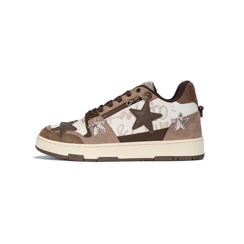 KAALIXTO Brown Star Sneakers