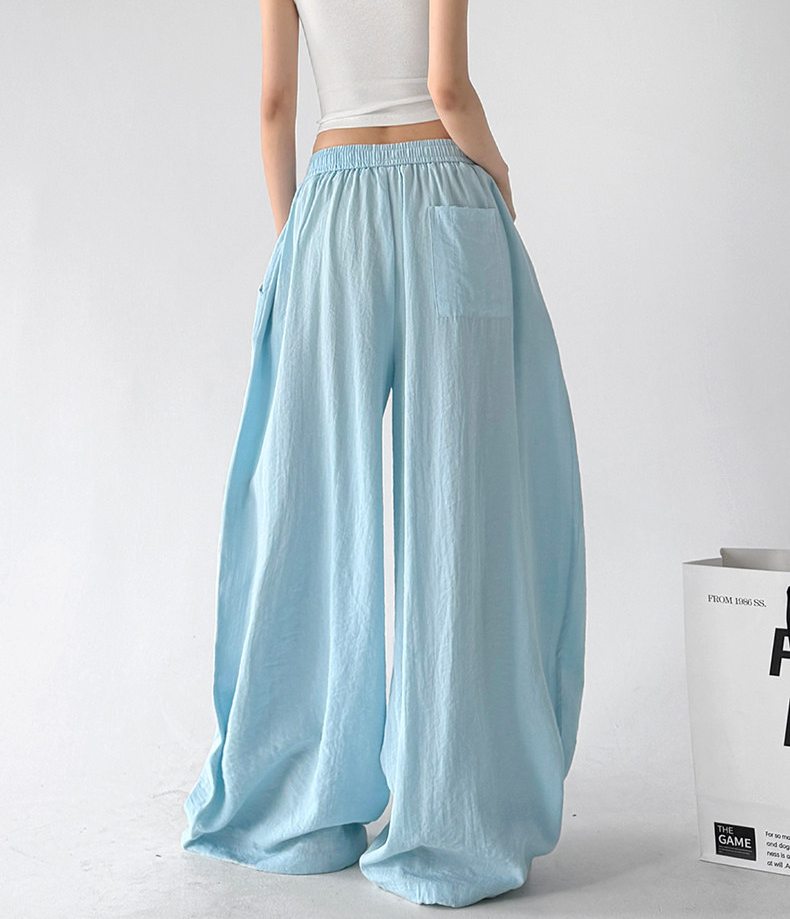 Linen-Blend Wide Leg Pants - CT66119