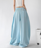 Linen-Blend Wide Leg Pants - CT66119