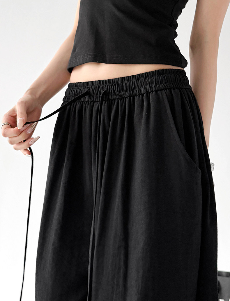 Linen-Blend Wide Leg Pants - CT66119