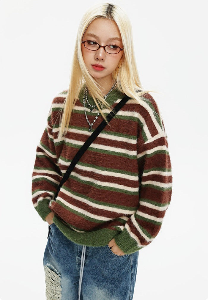 CATTEE Vintage Striped Sweater