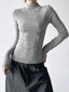 Mock Neck Slim Fit Long Sleeve Top - CT5161