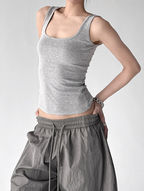 Square Neck Slim Fit Tank Top - CT6643