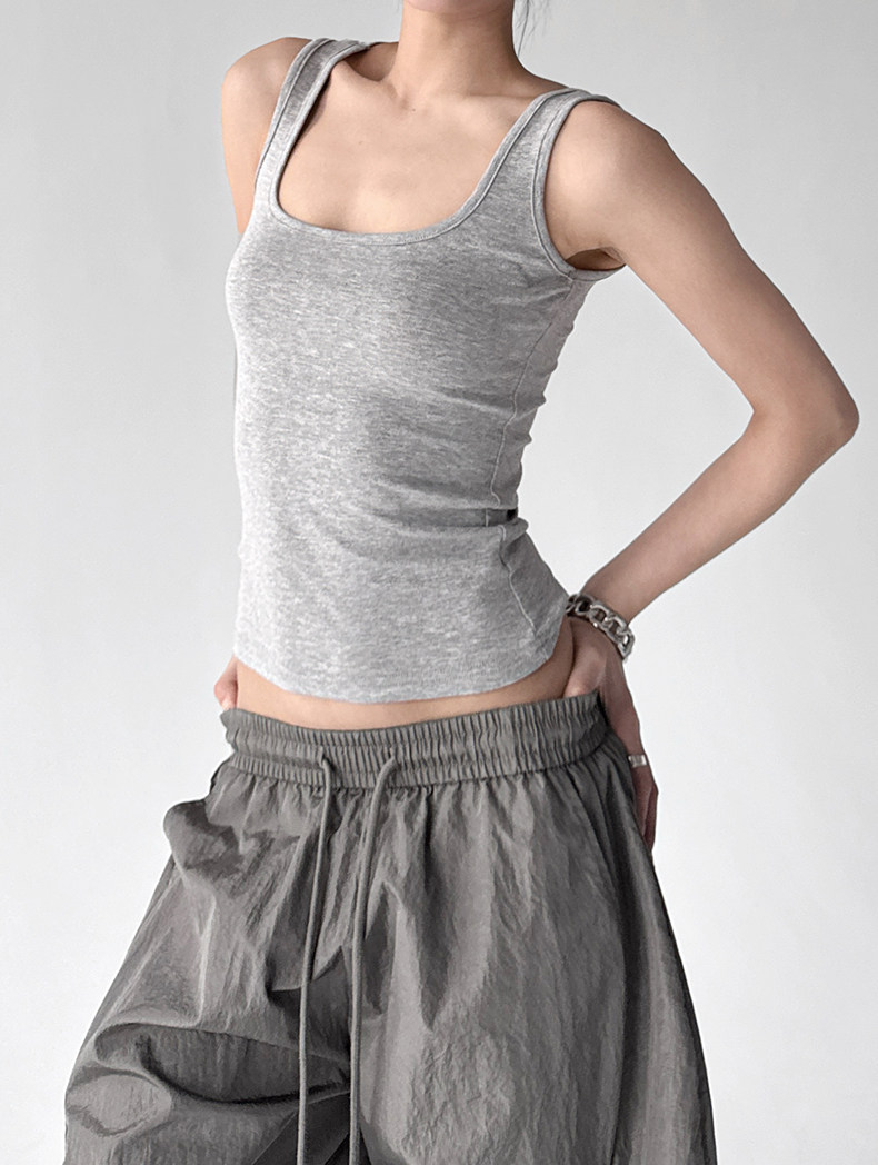 Square Neck Slim Fit Tank Top - CT6643