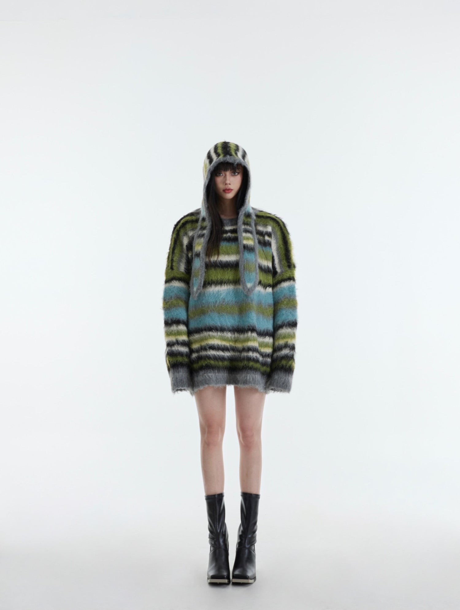 Striped Dopamine Plush Knit Sweater