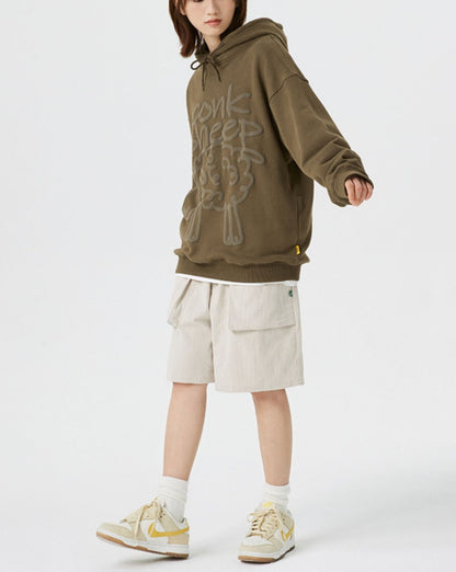 Sheep Puff Print Hoodie