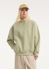 Retro Mock Neck Oversized Sweatshirt