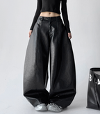 Vintage Faux Leather PU Trousers