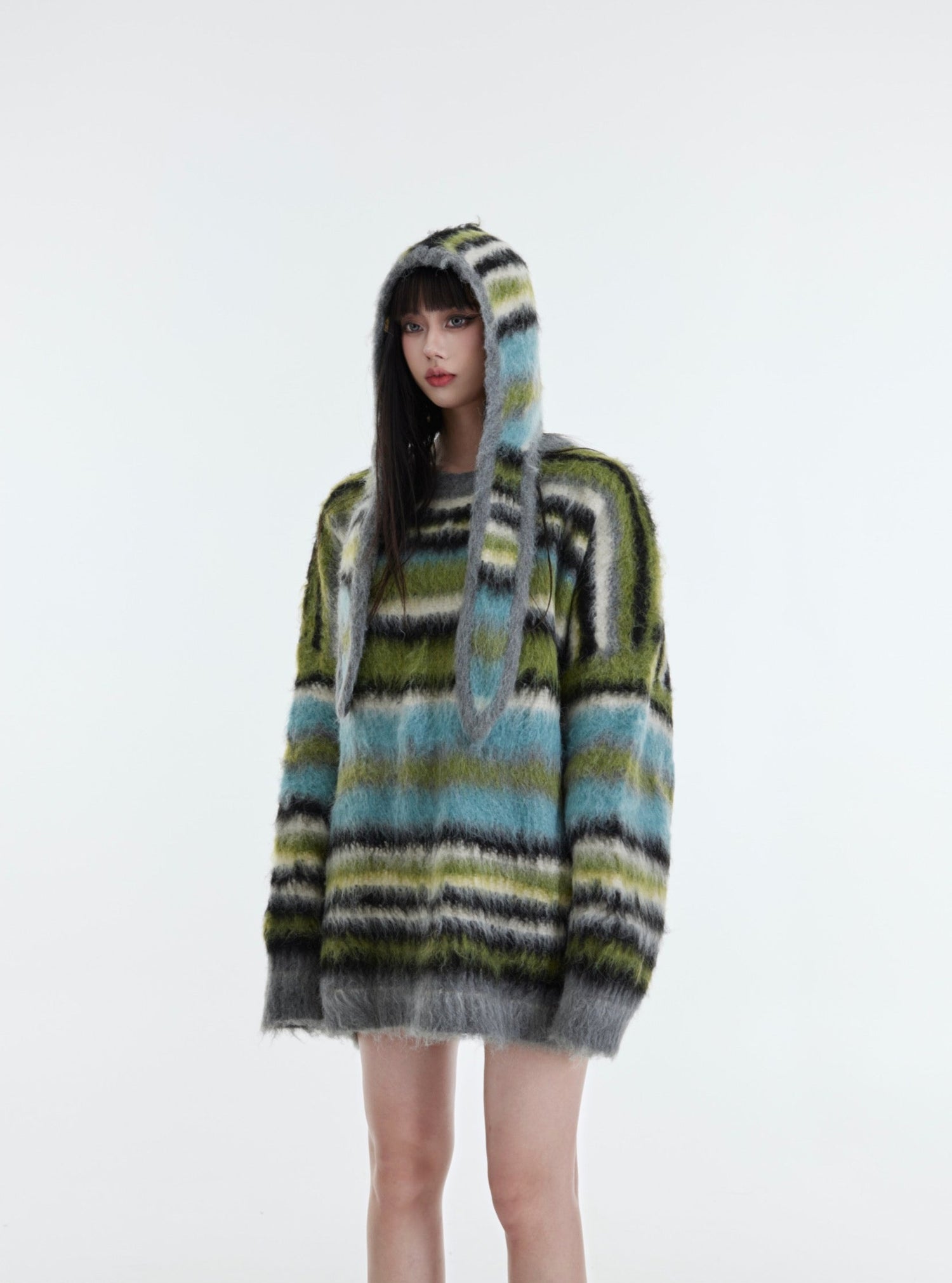 Striped Dopamine Plush Knit Sweater