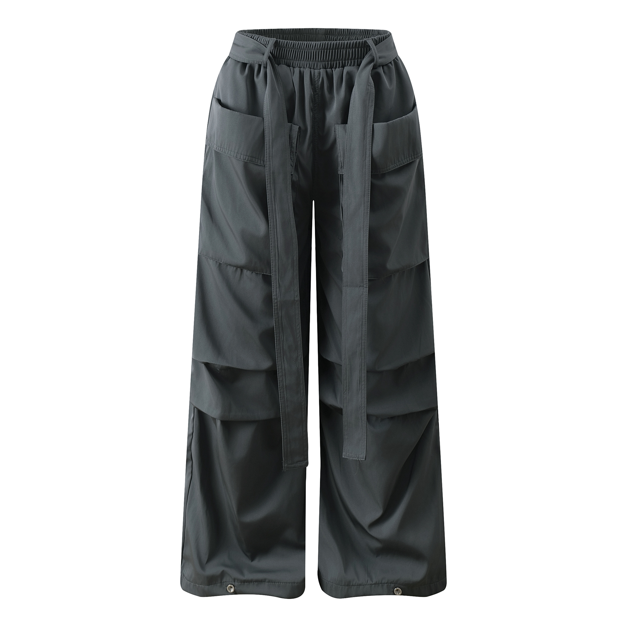 Detachable Belt Oversized Pocket Cargo Pants
