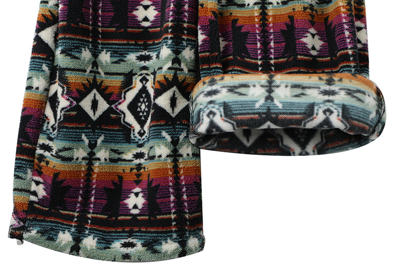 Oversized Fair Isle Stripe Sherpa Pants