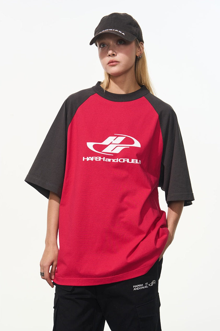 Color-Blocked Drop-Shoulder Tee