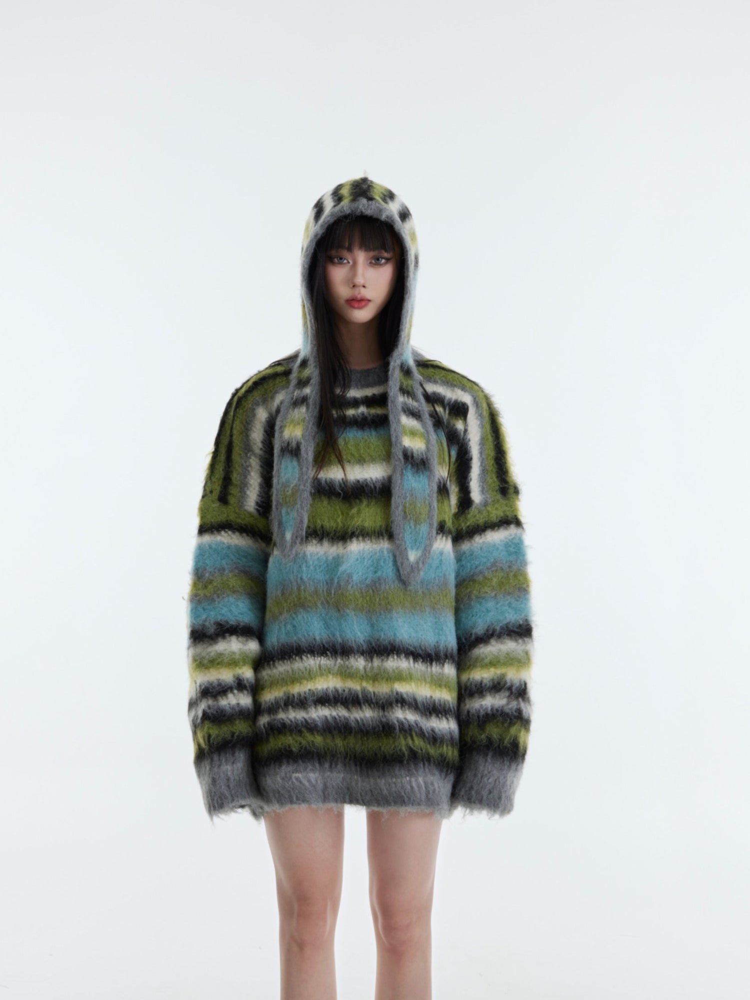 Striped Dopamine Plush Knit Sweater