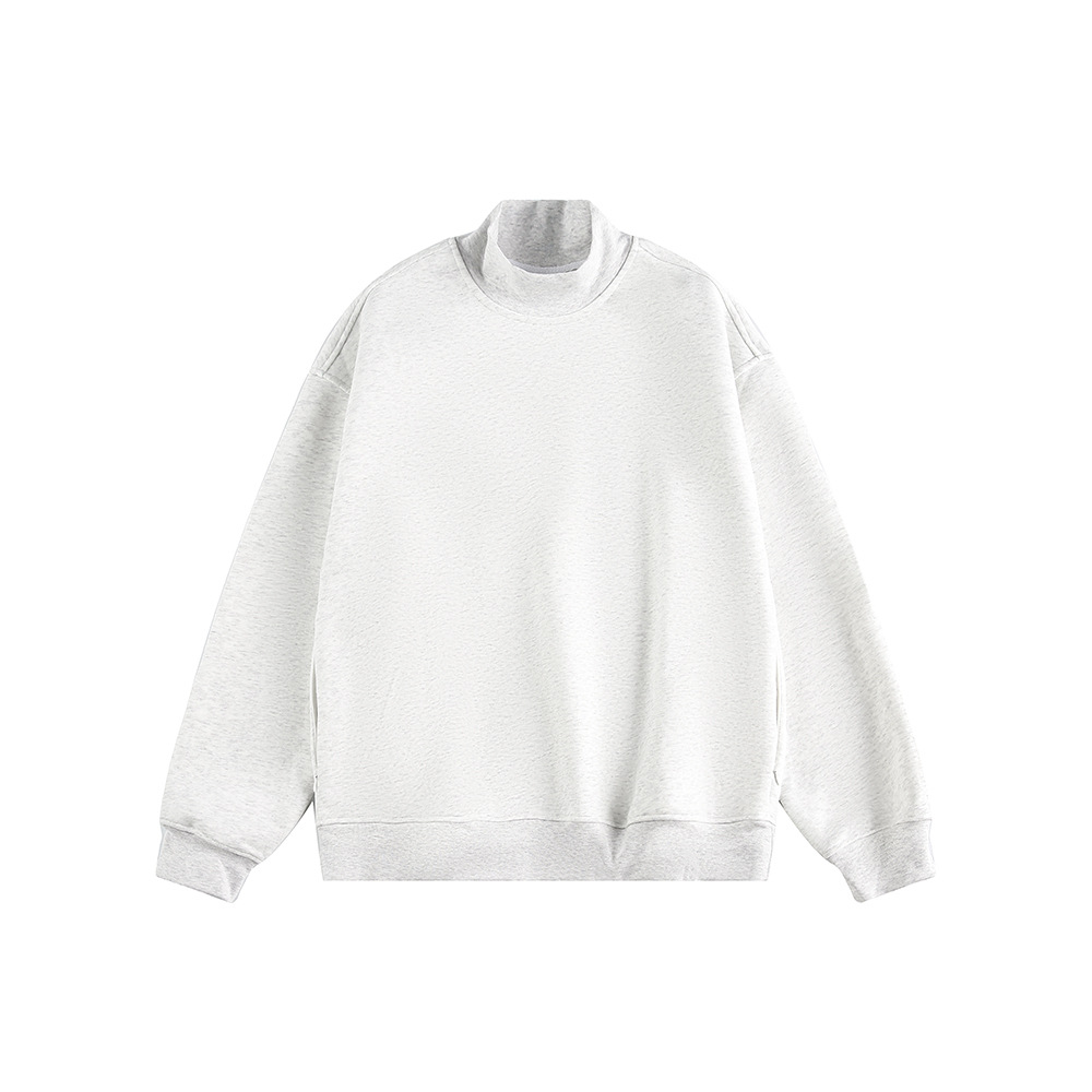 Retro Mock Neck Oversized Sweatshirt